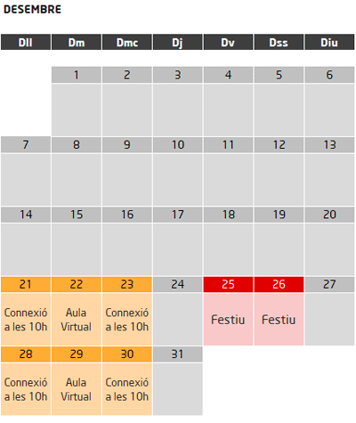 Calendari Premonitor de lleure