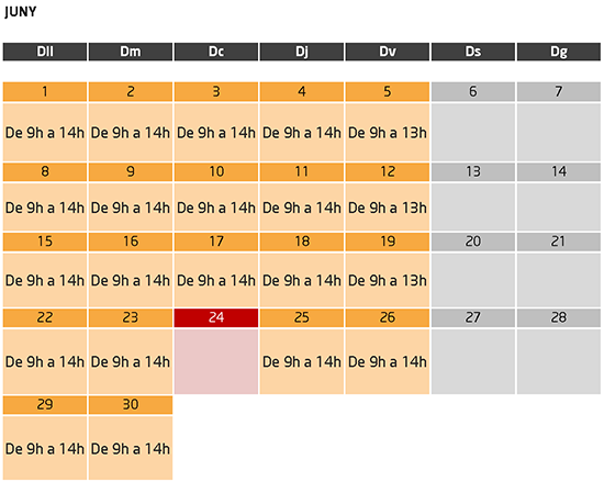 Calendari mes de juny