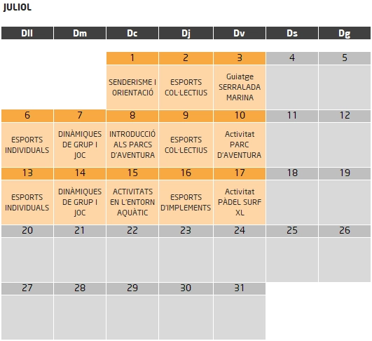 premonitor d'activitats d'esport i lleure outdoor cet10 barcelona