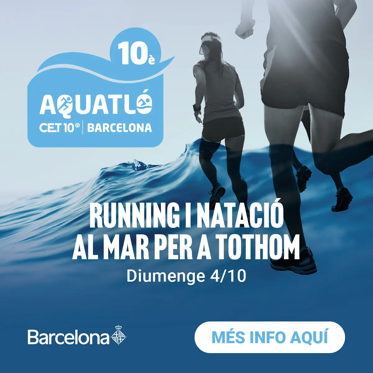 aquatló barcelona, running i natació