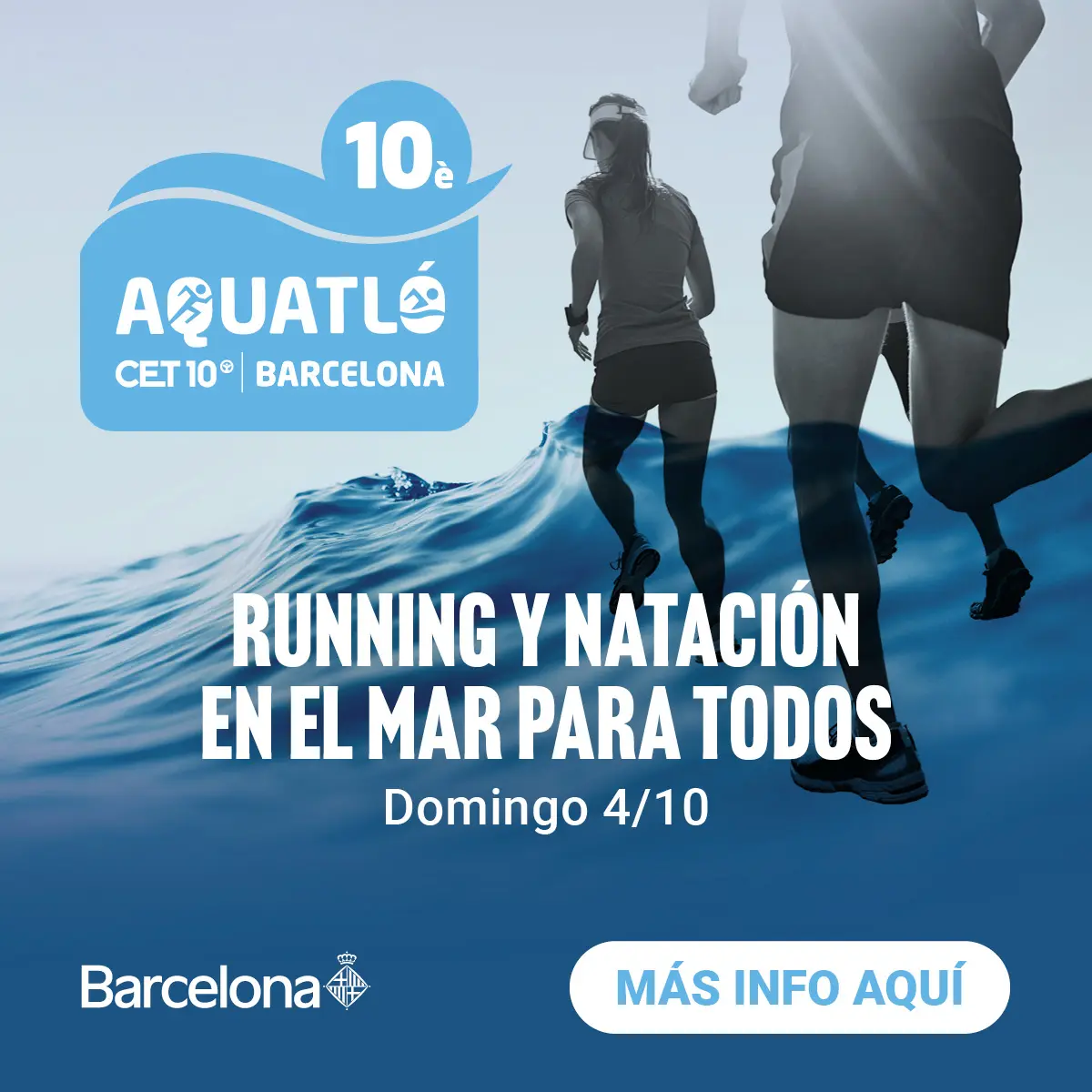 aquatló barcelona, running i natació